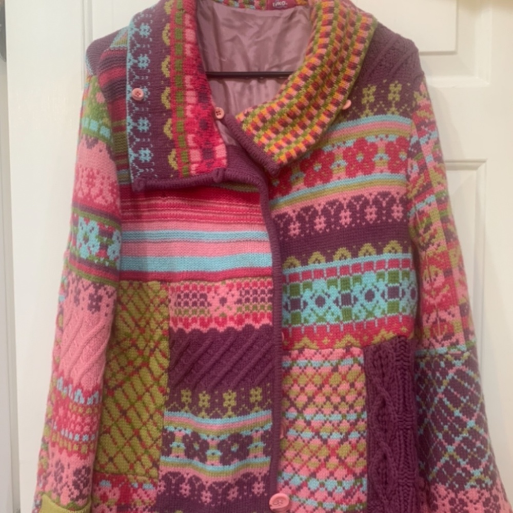 Ivko ALine Multicolor Coatigan